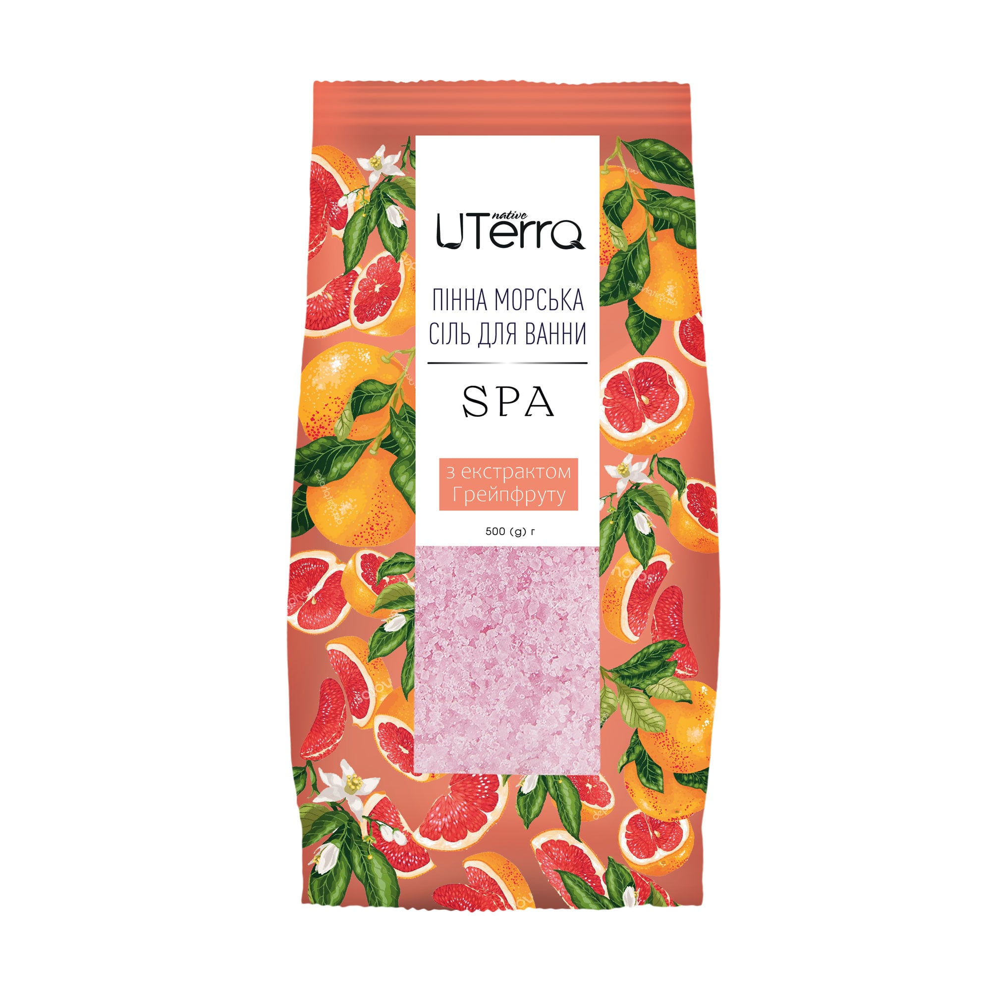 Пінна морська сіль UTerra Native Грейпфрут, 500 г
